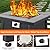 GarveeLife 28 in Propane Fire Pit, CSA-Listed Outdoor Gas Fire Pit, 50,000 BTU Steel Fire Table with Lid and Lava Rock, Gas Fire Pits for Patio, Stainless Steel Burner Head for Warmth Ambiance Black
