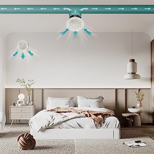 6 Inch Round Air Vent, Hg Power Adjustable Abs Louver, White Grille Cover Exhaust Vent Fit For Bathroom Office Kitchen Ventilation - Opening Size 5.75" #TOP7