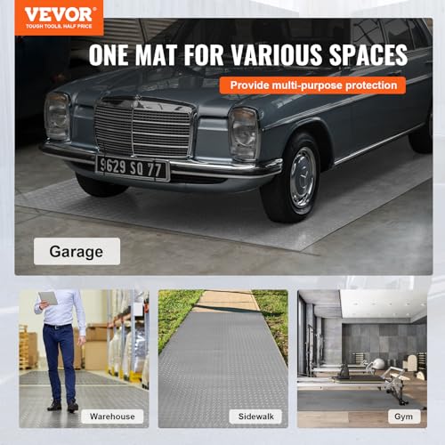 VEVOR 19 x 4.9 FT Non-Slip Garage Floor Mat, Gray