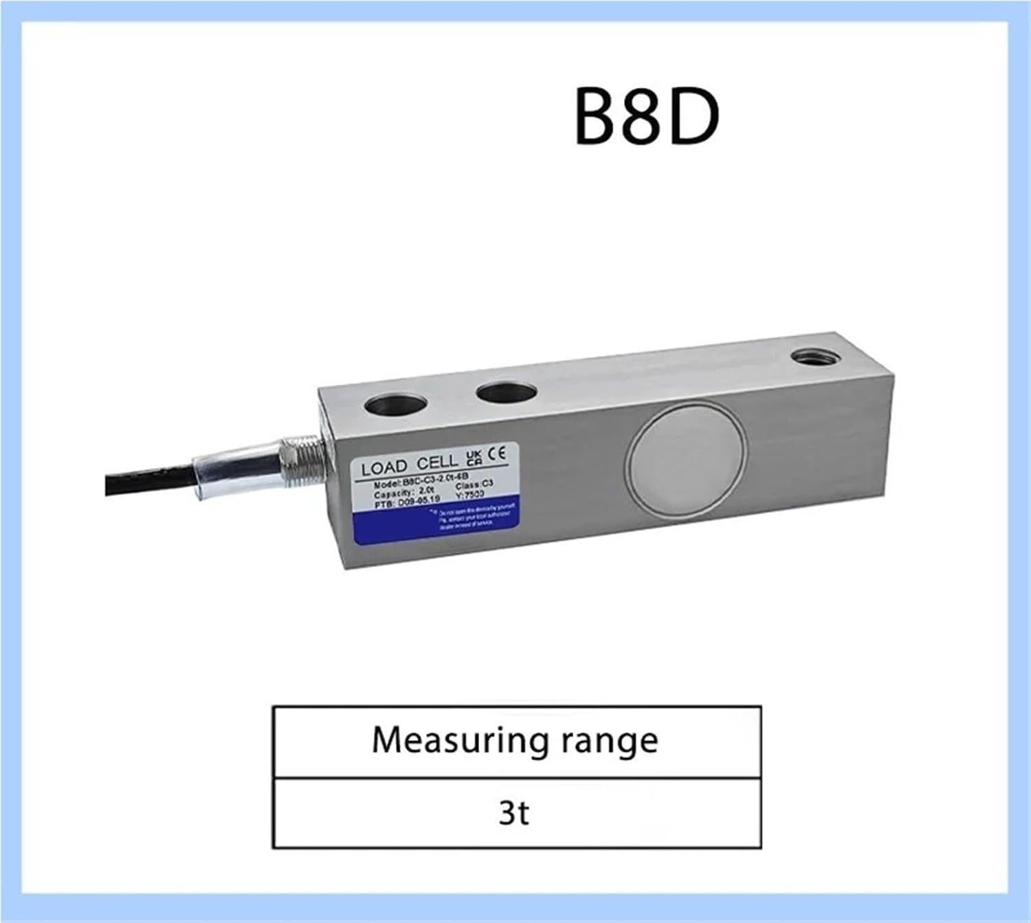 B8D-C3 3T 5T Load Cell Sensor Stainless Steel Weighing Weighbridge Sensors Material Filling Tower Reaction Kettle(B8D 3T(no Leg))