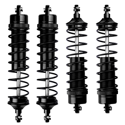 Image of HobbyPark Aluminum Shocks for Arrma 1 /10 Granite 4x4 Bigrock Senton Typhon 3s 6s Blx Shock Absorber Assembled Front & Rear, Replacement of AR330550 AR330551 (Set of 4) (Black)
