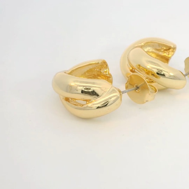 LUXENTER Orecchini Zunduri Con Zirconi - Rifiniti In Oro Giallo 18K - Gioielli Donna Essenziali - 2