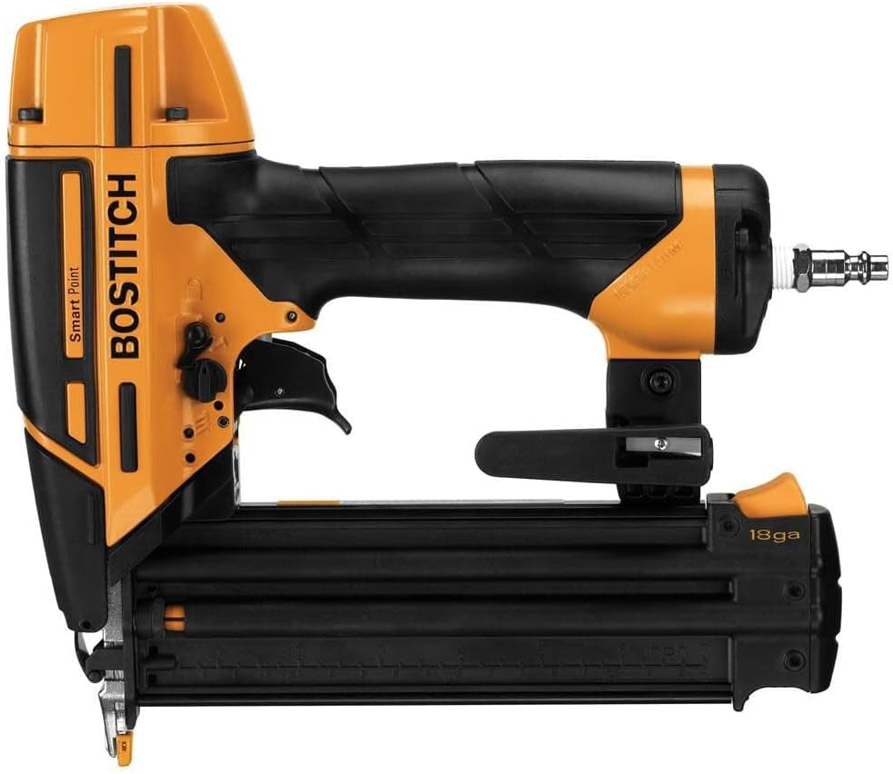 BOSTITCH Brad Nailer Kit, 18GA, Smart Point, Pneumatic (BTFP12233)