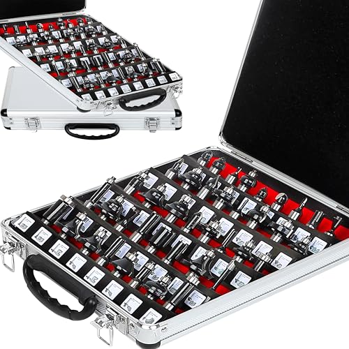 MAYLINE Router Bits Sets 1/2 Inch Shank 41 PCS, Woodwork Milling Groving Cutter Router Bit Set, Wood Miter Cabinet CNC Cutting Tool for Doors Table Shelves DIY (1/4-K3L)