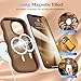 Pepmune for iPhone 12 Pro Max Case, Curly Wavy Frame Hard Translucent Matte Clear Back Cover for Women Men Compatible with Magsafe Shockproof TPU Bumper Phone Case for iPhone 12 Pro Max, Desert Gold