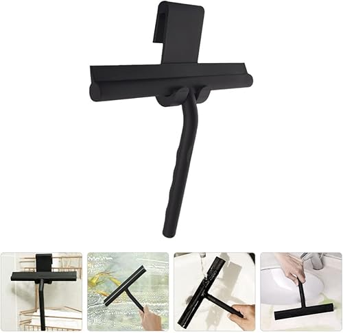 Miniatura 9 de Zerodeko 1 juego de escobilla de ducha de silicona para puerta de cristal para azulejos de ventana y vidrio de automóvil, color negro