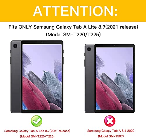 Rantice Samsung Galaxy Tab A7 Lite Case For Kids 8.7 Inch 2021, Samsung A7 Lite Case With Kickstand, Shockproof Rugged Samsung Tablet A7 Lite Case For Galaxy Tab A7 Lite (Sm-T220/T225), Rose+Grey #TOP1