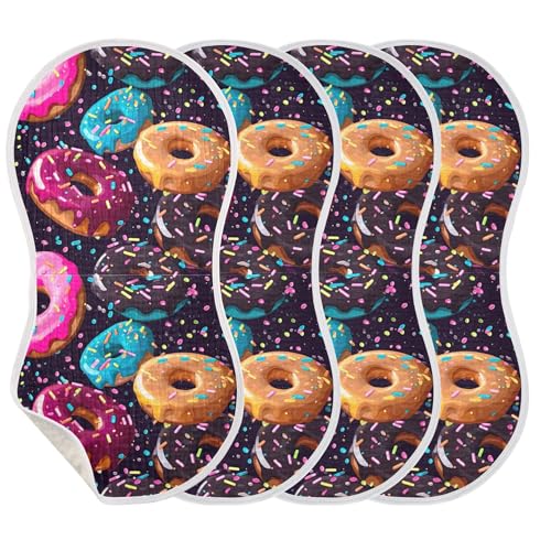 xigua Donuts Baby Burp Cloths for Newborn Boys and Girls 1 Pack, Soft & Absorbent Cotton Baby Burp Cloth, Baby Washcloths, Newborn Towel, Burp Rags3