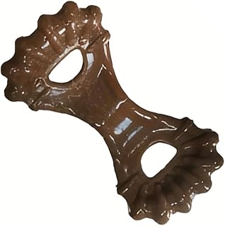 Tough Dog Chew Toy for Aggressive Chewers–Figure-8 Shaped Bone,Indestructible Dog Toy,Dog chew Toys,Dog Toys for Aggressive chewers,Bacon Scented,Coffee Color,for Medium and Large Breeds