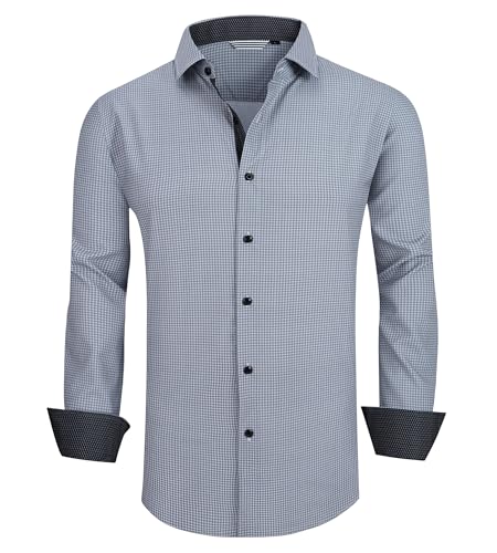 Alex Vando Mens Printed Dress Shirts Long Sleeve Regular Fit Button Down Shirt