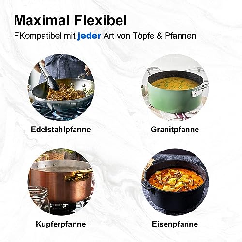 SNDOAS Gaskochfeld, Edelstahl Gasherd mit Automatischer Flammenschutz, Gaskochfeld 2 flammig, Erdgas und Propangas, Einbau oder freistehend, 2400 W/1800 W, 220-240V