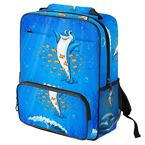 Sac à dos travail tendance avec imprimé requin poisson