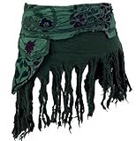 Size:40 Super kurzer Lagenrock mit Stickerei, Fransen und einer kleinen Tasche für die wichtigen Dinge