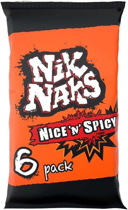 VSTARChips Crisps Bags Collections - Deliciously light & Crispy Chips Bags (Nik Naks Nice 'N' Spicy (6 x 25g), 4 Packs)