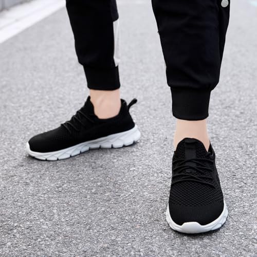 Image of Mens Slip On Walking Shoes Non Slip Running Shoes Lightweight Breathable Tennis Sneakers Fashion Casual Gym Trainers