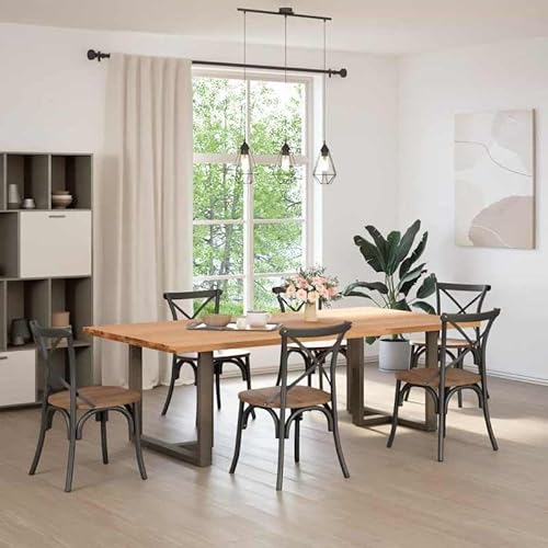 Eleganz Massivholz Esstisch aus Eiche 240x120x74 cm - Rechteckig, fein geschliffen & hell lackiert - Perfekt für Wohnzimmer & Esszimmer Eleganz Massivholz Esstisch aus Eiche 240x120x74 cm - Rechteckig, fein geschliffen & hell lackiert - Perfekt für Wohnzimmer & Esszimmer
