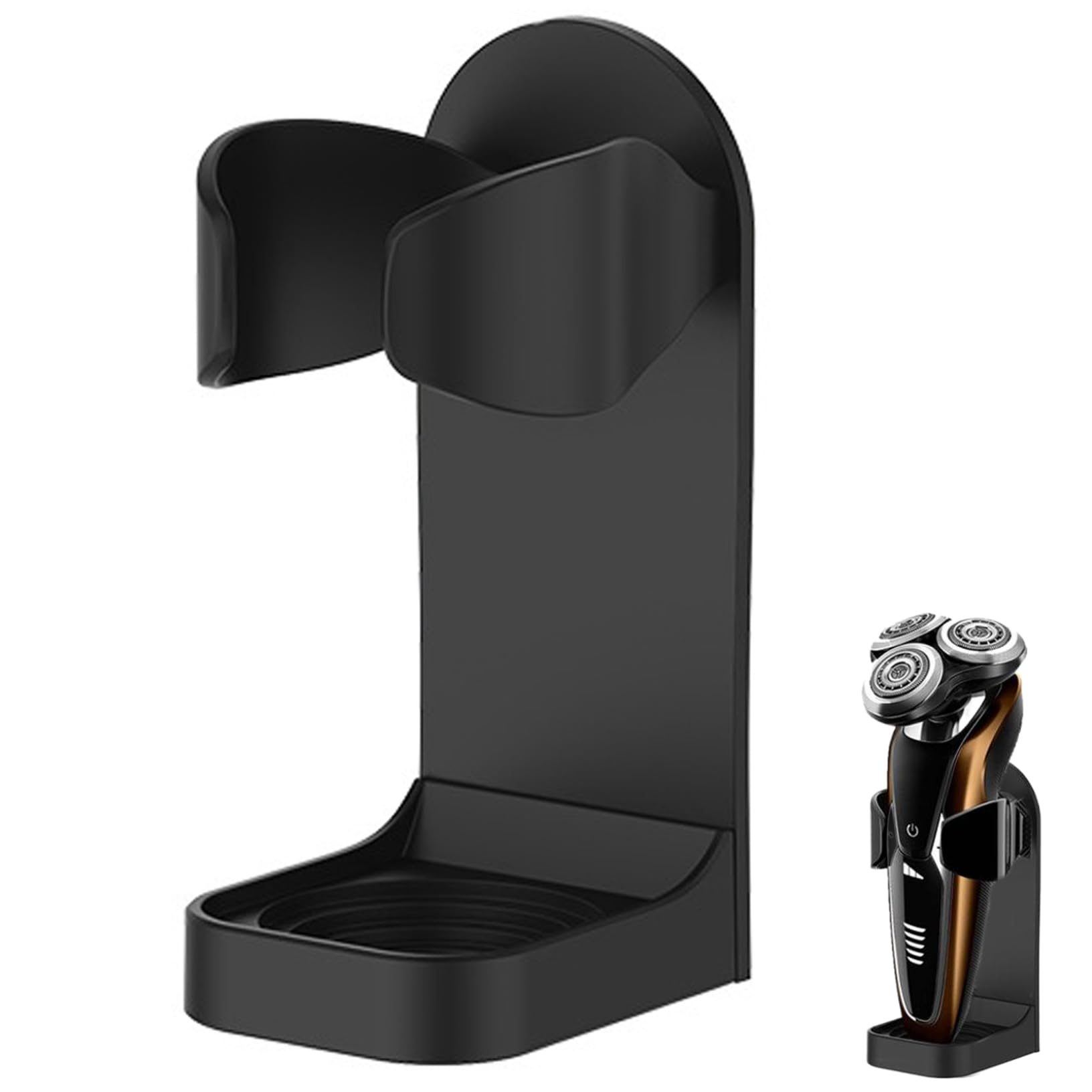 Shaver Holder for Shower Wall Adjustable Electric Razors Stand Self Adhesive Shower Shaver Holder with Drain Hole Plastic Razors Stand for Men Razors Stand Razors Stand for Men Shower Shaver Holder Ra