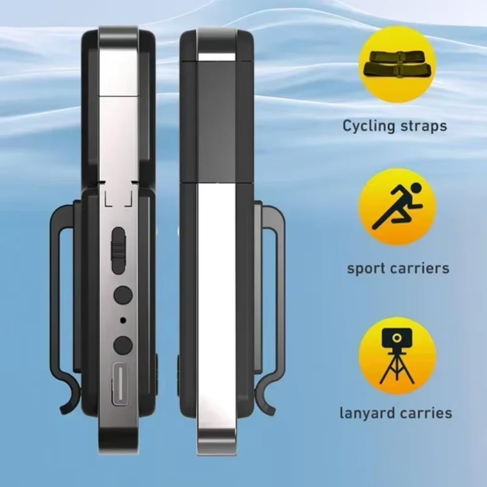 Osmond Mini Cámara HD 2K con para Iluminación Exterior, Videocámara Deportiva 1080P, Grabadora de Video con Clip Trasero Impermeable para Motocicletas