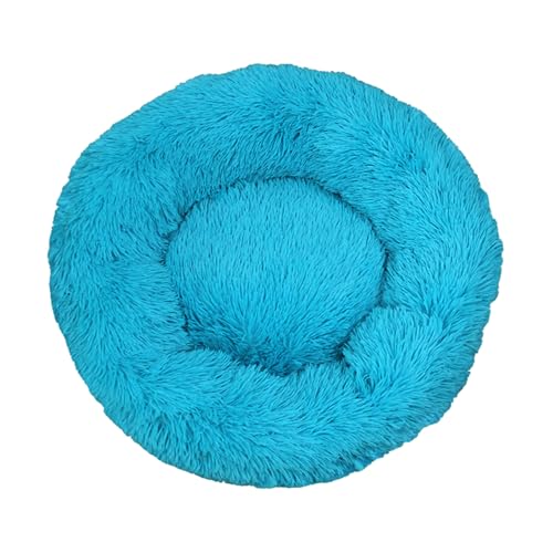 DOTBUY-SHOP Large Dog Bed Washable, Soft Comfy Cat Bed Felt Donut Dog Bed, Warm Pet Bed for autumn and winter, Orthopedic Dog Beds Gift for Medium Cats and Dogs (60 cm,Blue)
