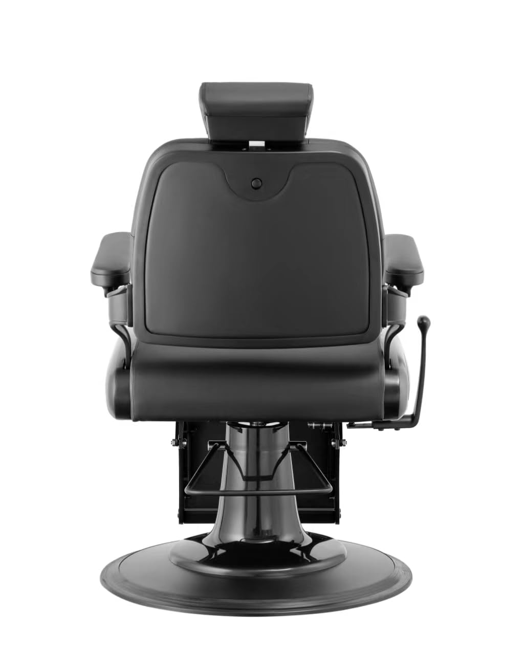 Genérico Sillón Clásico de Barbero hidráulico Estilo Retro Vintage con reposapies Integrado Modelo Crop Negro MUDI
