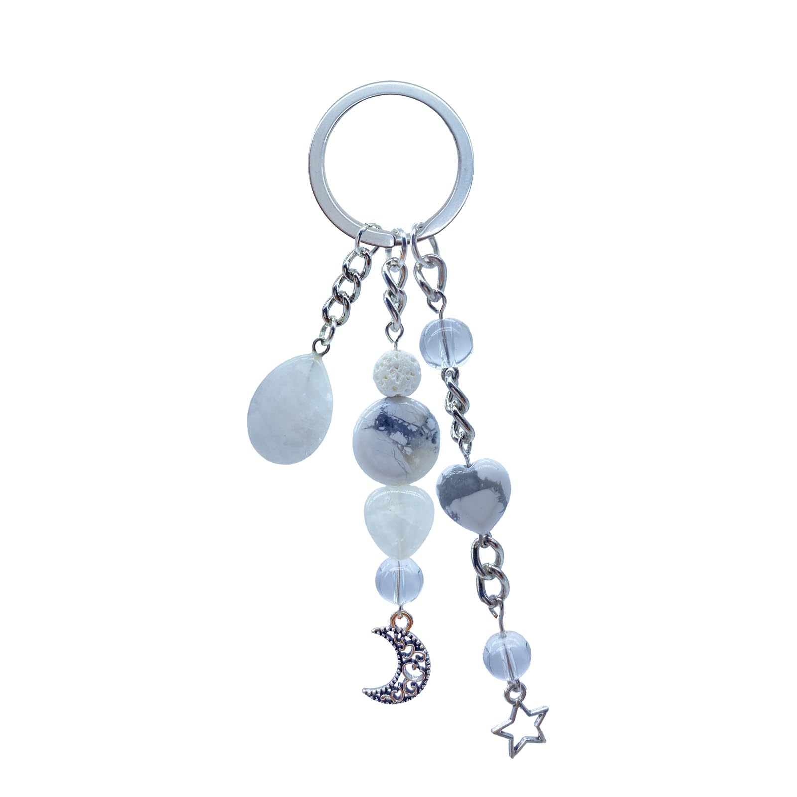 Cute Crystal Keychains Boho Key Rings for Car Keys Kawaii Bag Accessories Charms Bling Healing Teardrop Keyring Handmade