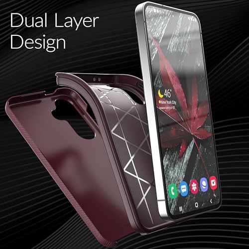 Image of Crave for Samsung Galaxy S24 FE Case, Shockproof Protection Dual Layer Case for Samsung Galaxy S24 FE (6.7 inch) - Berry