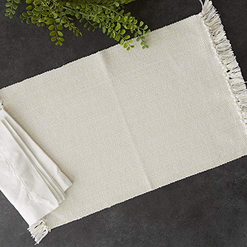 Dii Variegated Tabletop Collection, Placemat Set 13X19, Off-White, 6 Piece #TOP3