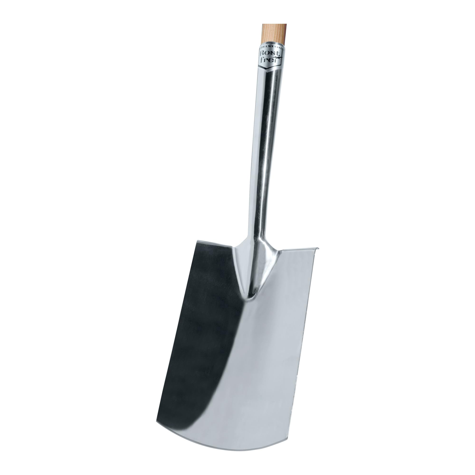 Ideal Gärtnerspaten mit T-Stiel aus Edelstahl, Silber/Beige, 8.5 x 20 x 115.5 cm