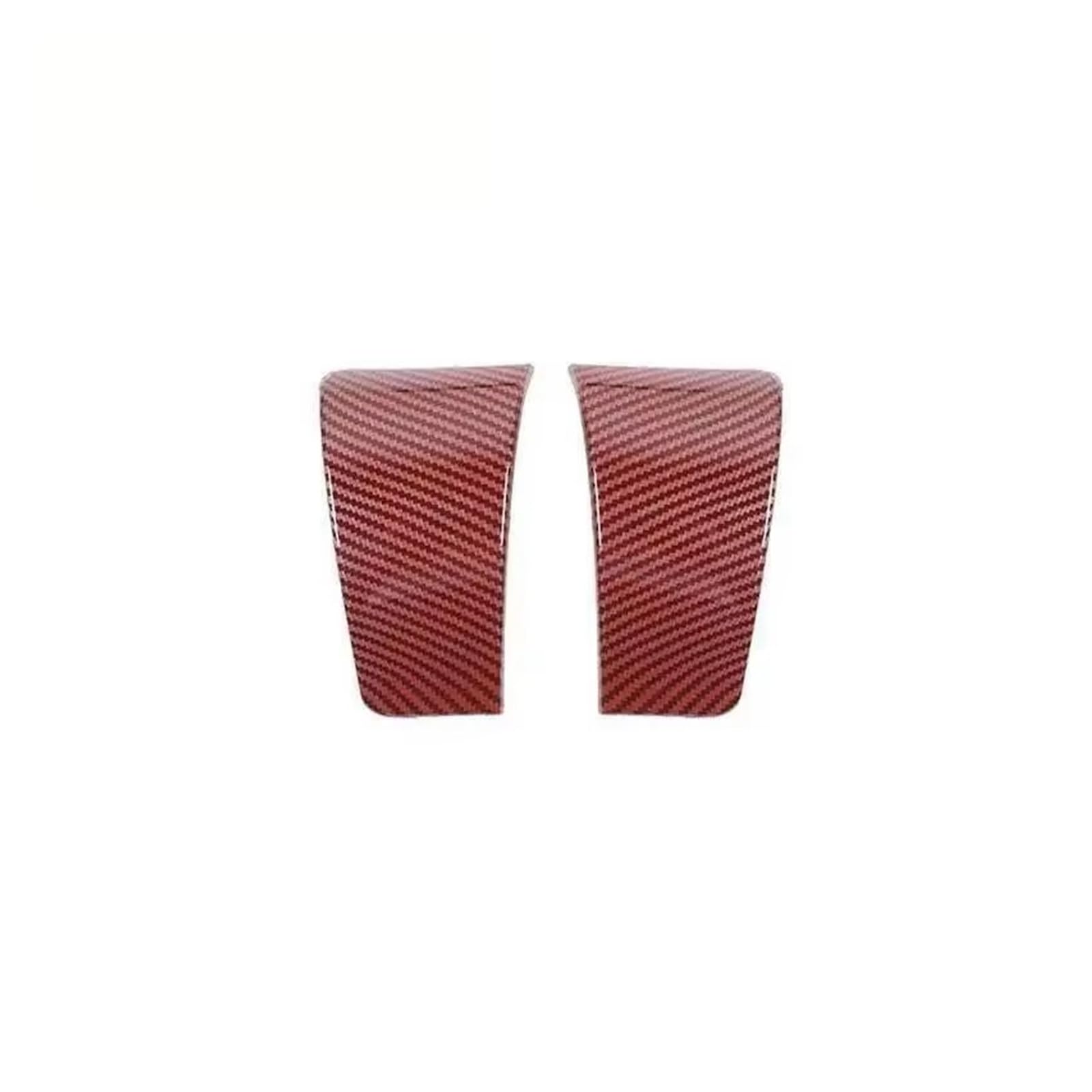 Interior Trim Fits For Dodge For Challenger 2010-2016 Up Accessories Car Seat Safety Belt Buckle Decoration Cover(Red carbon fiber appearance)