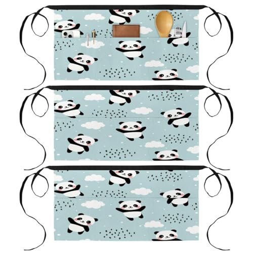 Tablier court de chef 3 poches la protection anti-taches pour bistrot et service