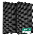 ZHOJEREL 2 Pack 48" X 24" X 2" Sound Proof Foam Panels for Walls, High-Density Egg Crate Acoustic Foam for Noise Reduction & Echo Control in Home Studio, Recording Room, Office