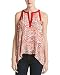 BCBGMAXAZRIA Women's Clementine Cut Out Tan Top