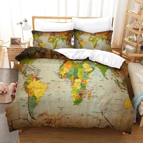 Housse de couette style scandinave parure de lit microfibre rayures verticales pour chambre fille - 3