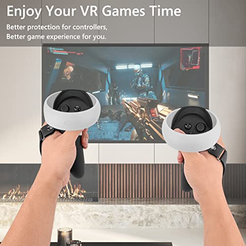 Geekria Erweiterte Controller-Griffabdeckung, kompatibel mit Meta/Oculus Quest 2, verlängerte Controller-Handschlaufe, verstellbare Knöchelgriffe, Anti-Kollisions-Silikon-Griffabdeckung (schwarz) - Image 6