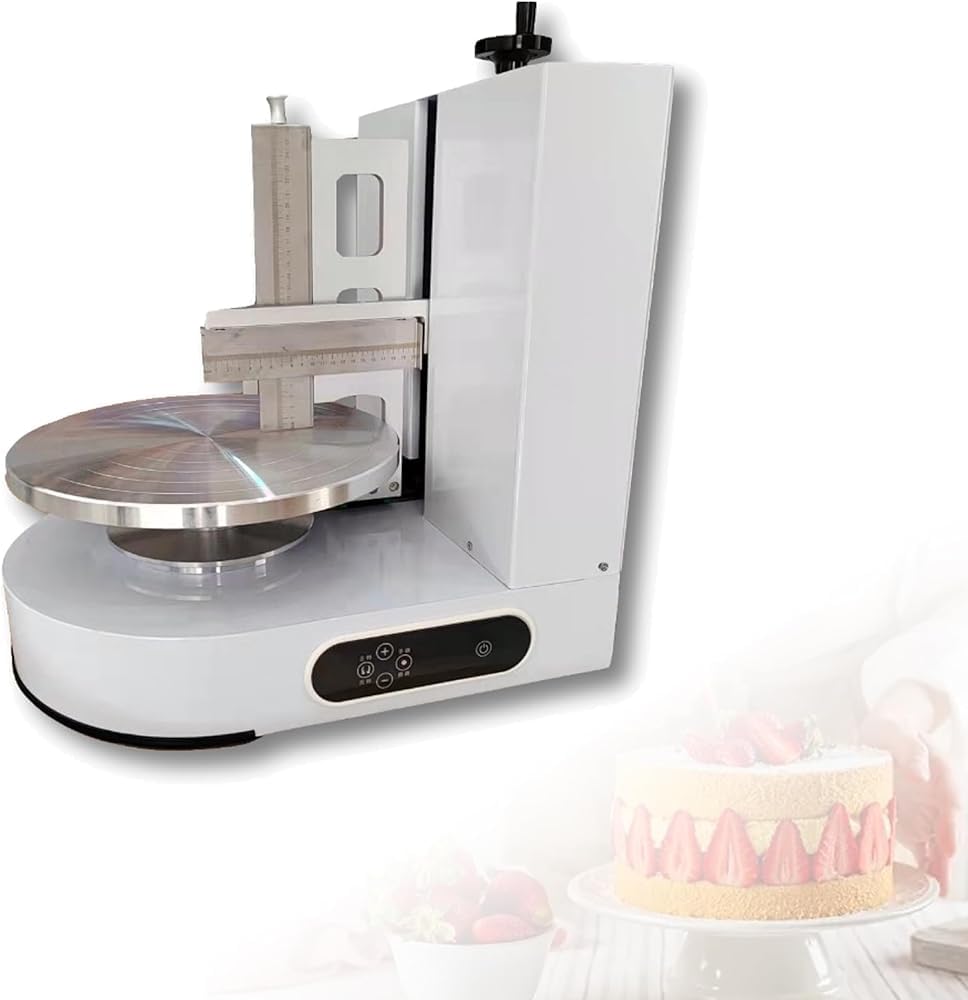 Máquina eléctrica automática para glaseado de Pasteles, esparcidora de Crema para Pasteles - Acero Inoxidable, alisadora de glaseado, Recubrimiento Profesional para decoración de Pasteles