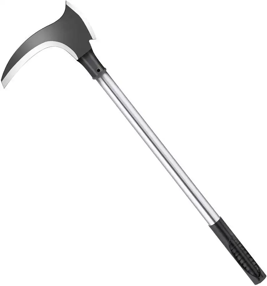 Foice de Corte Duplo de Aço Com Alto Manganês, Cabo Longo, Corr de Grama Multifuncional, Ferramenta Agrícola de Pesca de Montanha Para Cortar Árvores E Hadinha Corte E Corte de Aço de Alta Resist