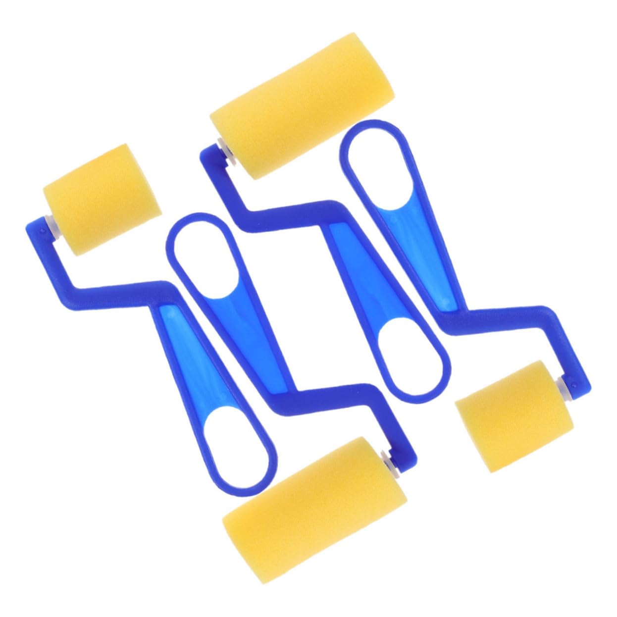 Uonlytech 4pcs Sponge Paint Brush for Ergonomic Handle Soft Material for Early Educational Graffiti and Art Projects Craft Supplies