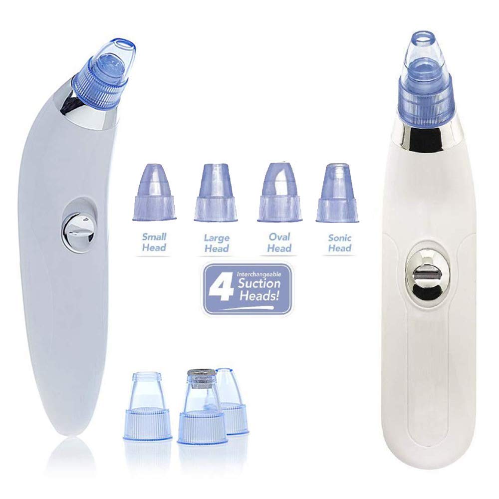 4 in 1 Multi-function Blackhead Remover and Whitehead Remover Device - Acne Pimple Pore Cleaner Vacuum Suction Tool for Men and Women Gently pull dirt and oil out of your skin.