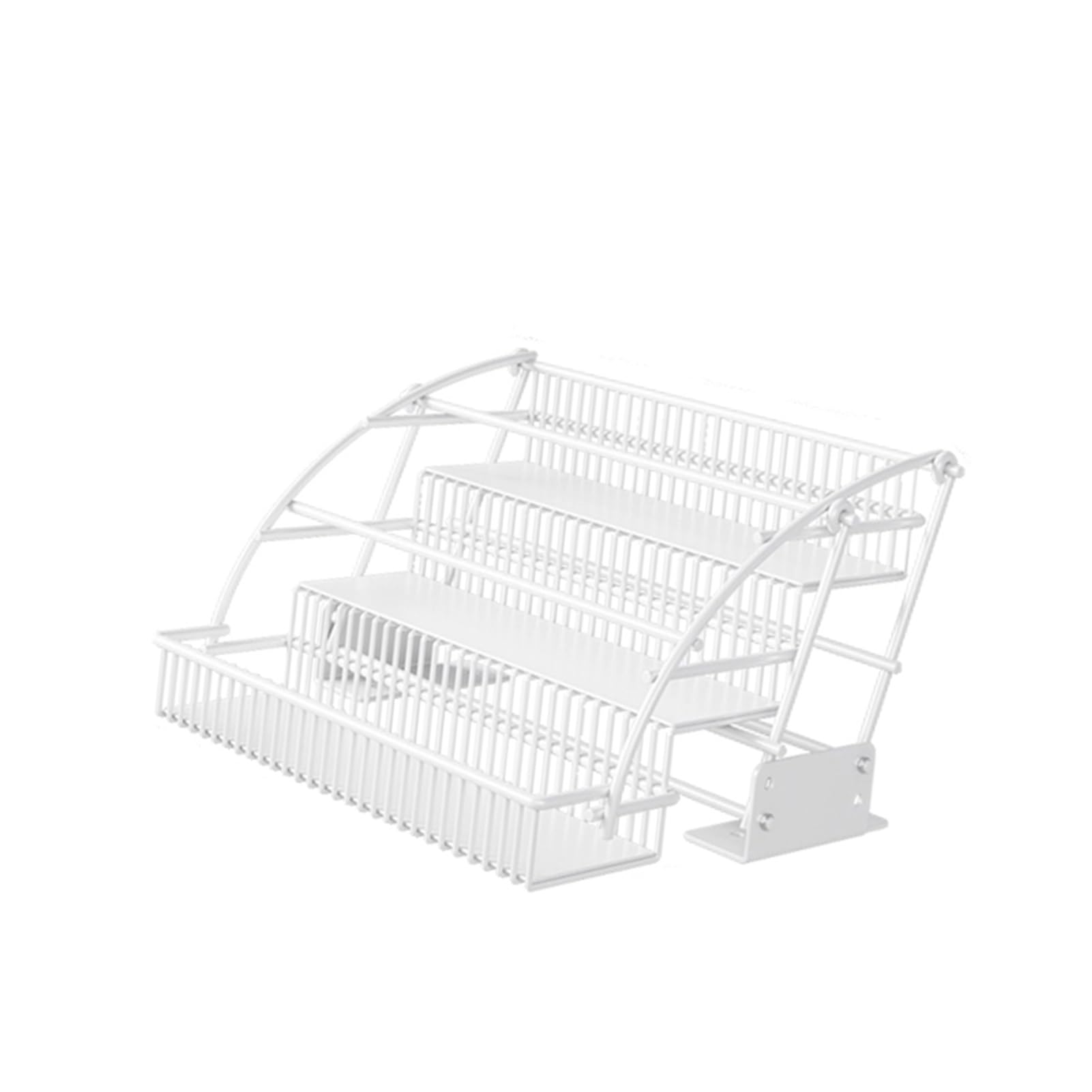 Estante extraíble para gabinete de cocina con doble brazo elevador de metal 1