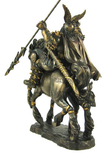Estatua Odin Dios Nórdico Acabado Bronce miniatura 3