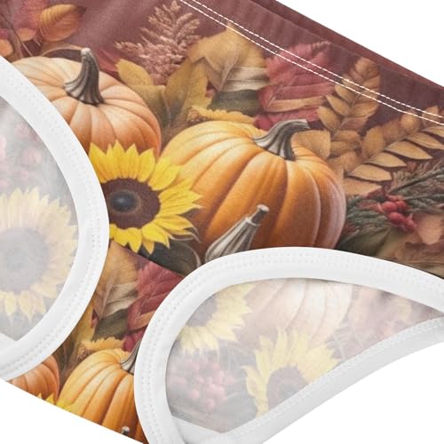 Warm Autumn Sunflowers Toddler Girls Underwear 2t Cotton Girl Panties Cute Cartoon Undies Kids Briefs4