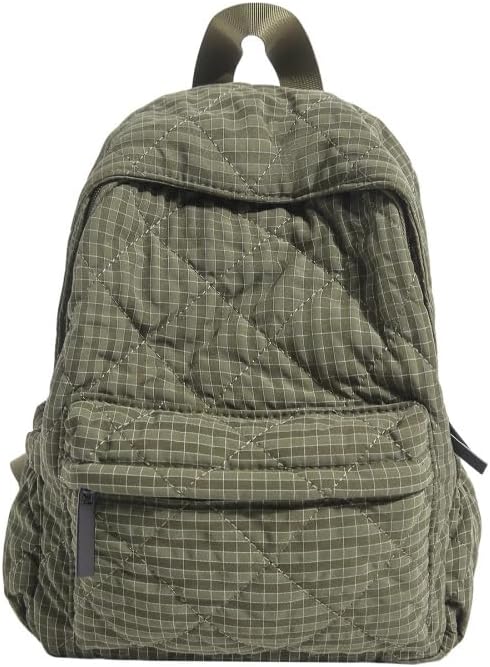 Striped Cotton Women Backpack Diamond Embroidered Casual Multi
