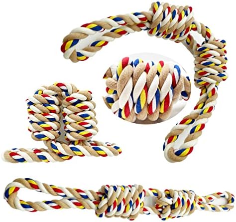 WYAHYQ Dog Rope Toys Indestructible Chew Toys Interactive Boredom Toys Training Game For Large Medium Dogs