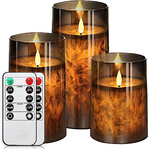 Set Mit 3 Flammenlosen LED-Kerzen – Batteriebetrieben, Realistischer Flammeneffekt, PP-Material, 5,2–8,5 Cm, Für Hochzeit, Zuhause & Partys