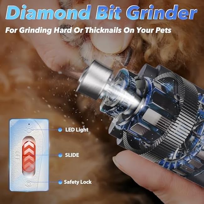 2 in 1 Dog Nail Clippers and Grinder with Lights & Cat Nail Clipper for Large Medium Small Dogs Cats Nail Trimmers USB Rechargeable with 2 LED Lights Dog Claw Care for Non-Black Nails-wphHr4MJ