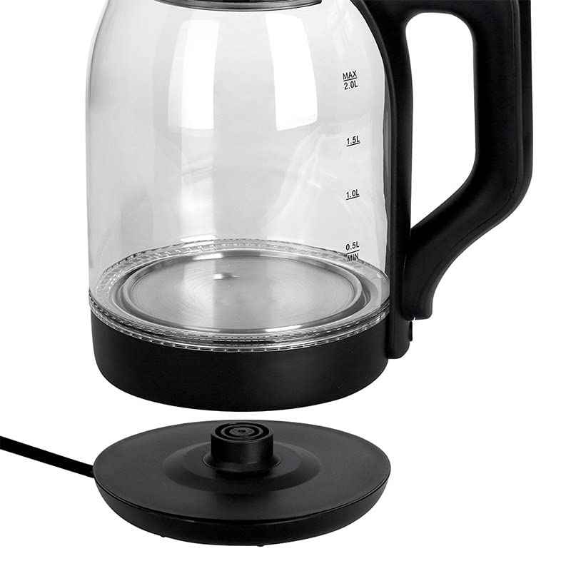 Tetera eléctrica de vidrio 2 litros con apagado automático miniatura 3