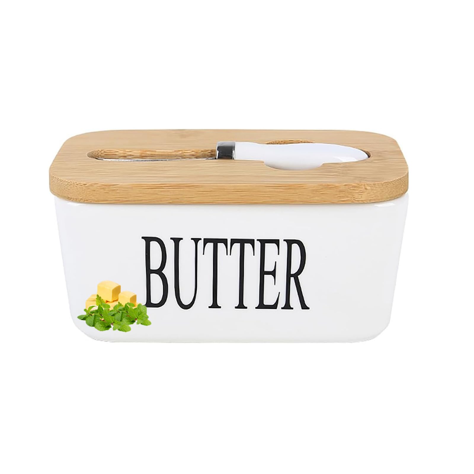 SOSINYA Porta Burro e Formaggera da Tavola– Burriera–si adatta perfettamente al frigorifero,Conserva Burro e Formaggio Freschi – lavabile in lavastoviglie. (B)