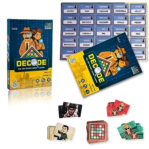 Image of Decode The Top Secret Word Board Game for Kids & Adults | Fun Guessing & Communication Game | Builds Teamwork & Social Skills | Family Party Game | Ages 7+.