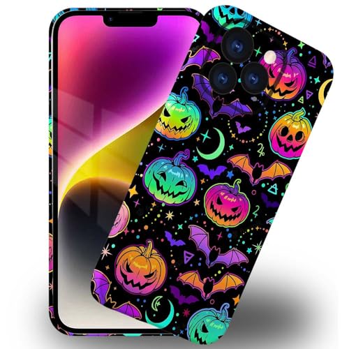 Coque iPhone 13 Pro Halloween avec citrouille colorée en TPU souple