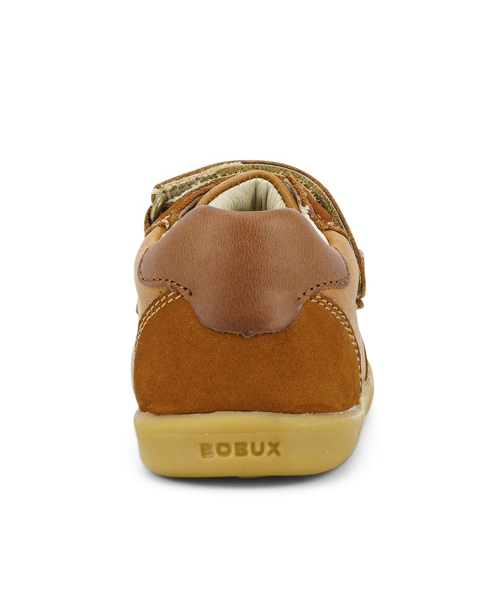 Bobux I-Walk Riley - Camminatori - Scarpe in Pelle per Bambini con Doppi Cinturini a Strappo (Caramel + Toffee, Sistema Taglie Calzature EU, Bimbo (0-5 Anni), Numero, Media, 26)